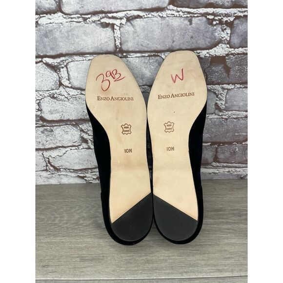 Enzo Angiolini Gray Black Suede Slip On Dress Flats Women’s Sz 10M US/40.5EU - Picture 7 of 16